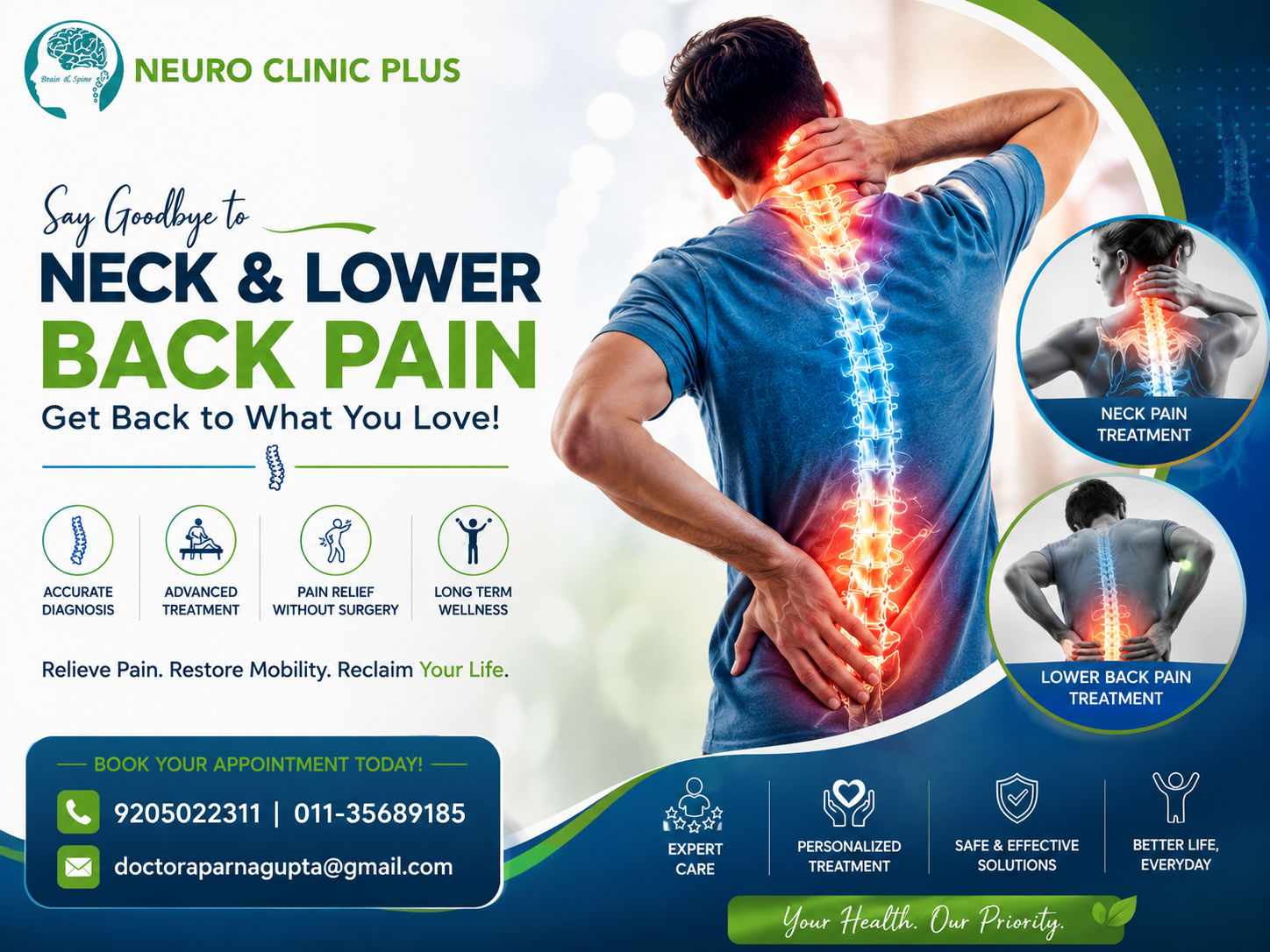 Need Relief from Neck or Lower Back Pain? Who Is the Right Specialist in Safdarjung Enclave?