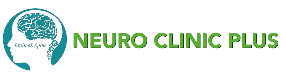 Neuro Clinic Plus logo featuring a stylized brain and spine medical icon with the text “NEURO CLINIC PLUS” in green.